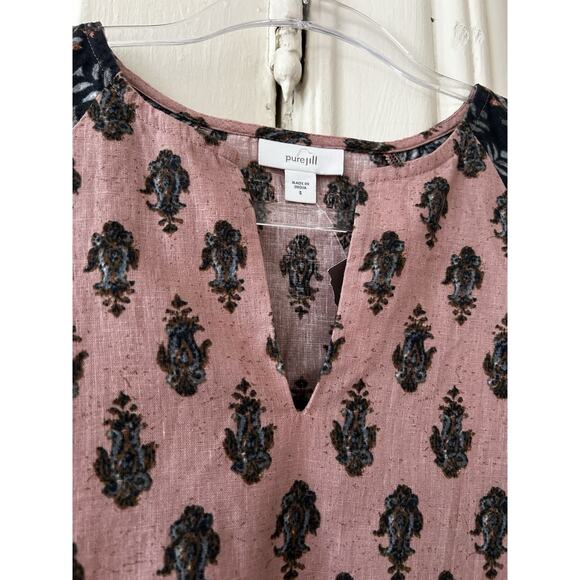J Jill Pure Jill Printed Cotton Tunic Top NWT | S - Picture 3 of 4